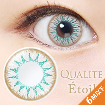 【使用期限6か月以下】 クオリテ エトワール 1day 孔雀 クジャク(10枚，PWR 0.00～-8.00)