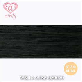 ダブル毛束 ミニ グリーニッシュブラック / 幅50cm*長さ50cm