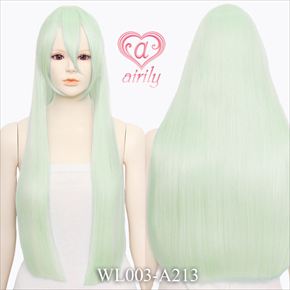 ロングストレート マカロングリーン
