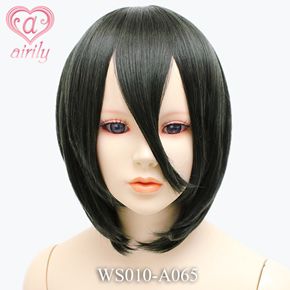 Wig -コスプレ ウィッグ-/カラーで選ぶ/ブラック×グリーン｜エアリー