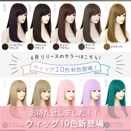 ウィッグ10色 新色登場！
